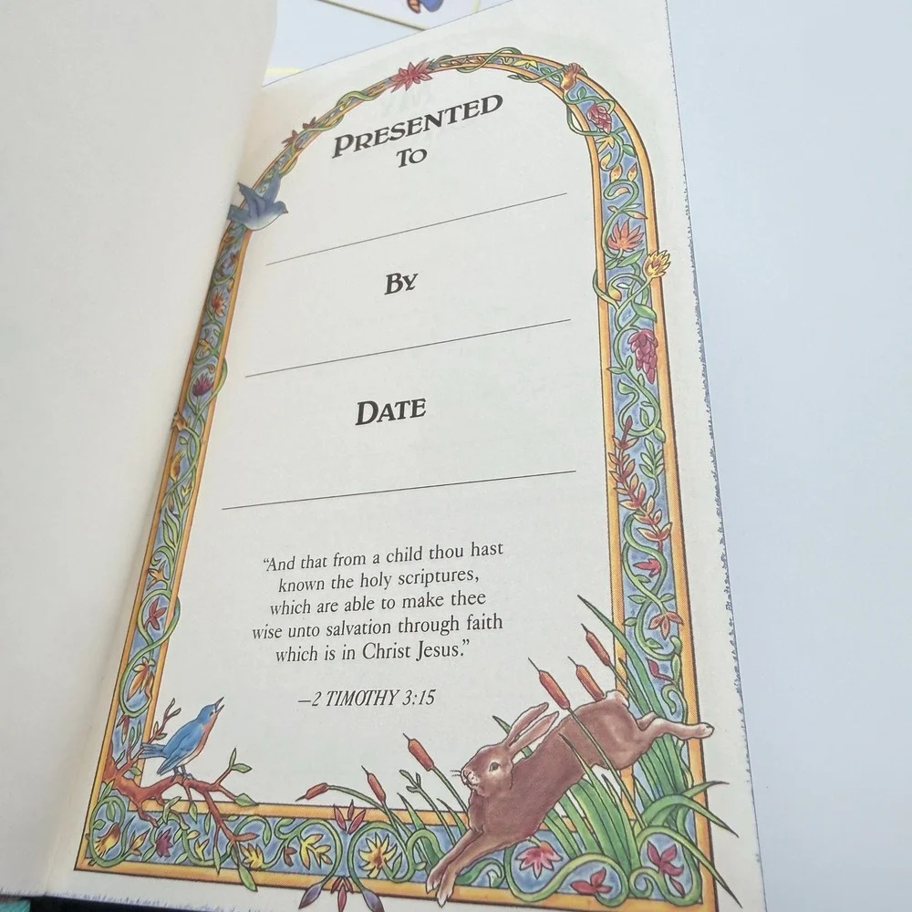 Vintage 1987 Thomas Nelson KJV Holy Bible Zippered Illustrated Charles McBarron